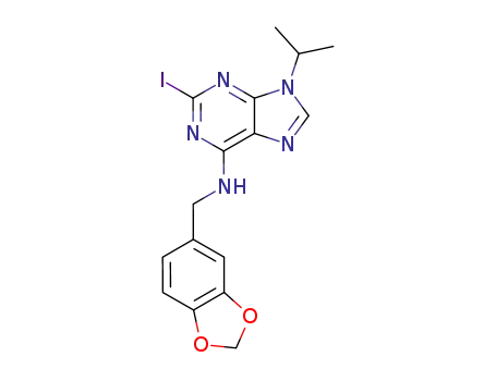 (2-iodo-9-isopropyl-9H-purin-6-yl)(3,4-methylenedioxybenzyl)amine