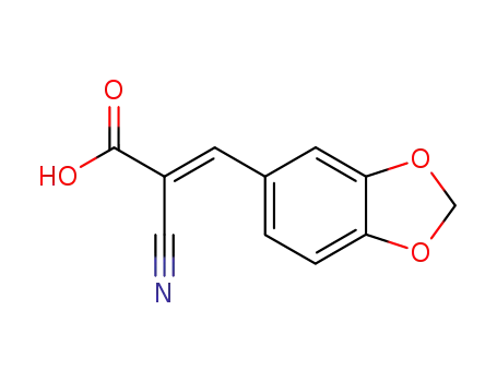 Molecular Structure of 49711-55-9 (3-(1,3-BENZODIOXOL-5-YL)-2-CYANOACRYLIC ACID)