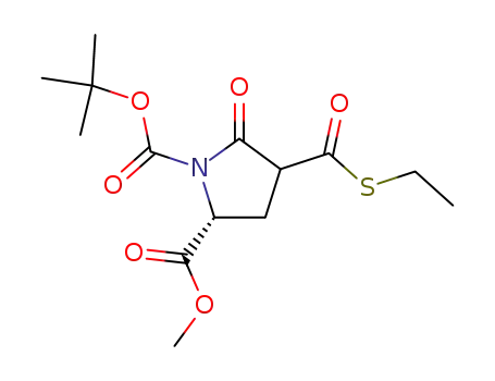 (3rac, 5R)-1-(tert-butoxycarbonyl)-3-(thioethoxycarbonyl)-2-pyrrolidinon-5-carboxylic methyl ester