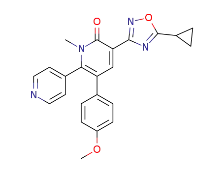 5-(5-cyclopropyl-[1,2,4]oxadiazol-3-yl)-3-(4-methoxy-phenyl)-1-methyl-1H-[2,4']bipyridinyl-6-one