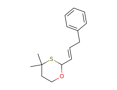 Molecular Structure of 561329-04-2 (1,3-Oxathiane, 4,4-dimethyl-2-[(1E)-3-phenyl-1-propenyl]-)