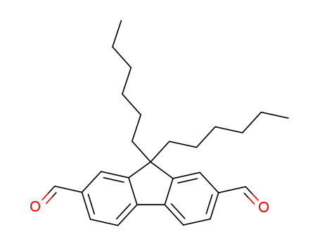 Molecular Structure of 295796-57-5 (9H-Fluorene-2,7-dicarboxaldehyde, 9,9-dihexyl-)