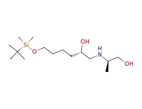 Molecular Structure of 680974-79-2 (2-Hexanol,
6-[[(1,1-dimethylethyl)dimethylsilyl]oxy]-1-[[(1R)-2-hydroxy-1-methylethyl]
amino]-, (2S)-)