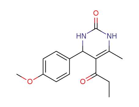 4-(4-methoxy-phenyl)-6-methyl-5-propionyl-3,4-dihydro-1H-pyrimidin-2-one