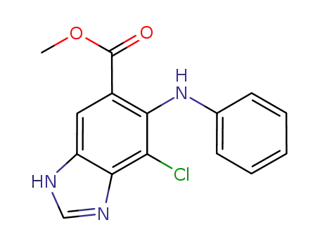 7-chloro-6-phenylamino-3H-benzoimidazole-5-carboxylic acid methyl ester