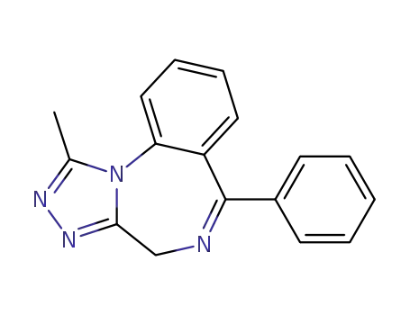 Molecular Structure of 28910-92-1 (4H-[1,2,4]Triazolo[4,3-a][1,4]benzodiazepine,1-methyl-6-phenyl-)