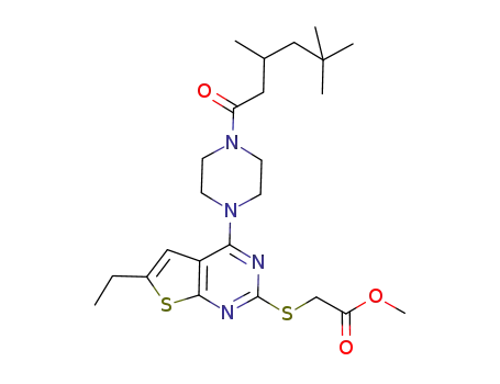 methyl ({6-ethyl-4-[4-(3,5,5-trimethylhexanoyl)piperazin-1-yl]thieno[2,3-d]pyrimidin-2-yl}thio)acetate