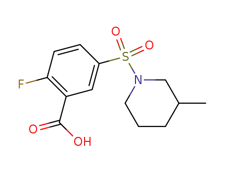 2-fluoro-5-(3-methylpiperidinosulfonyl)benzoic acid