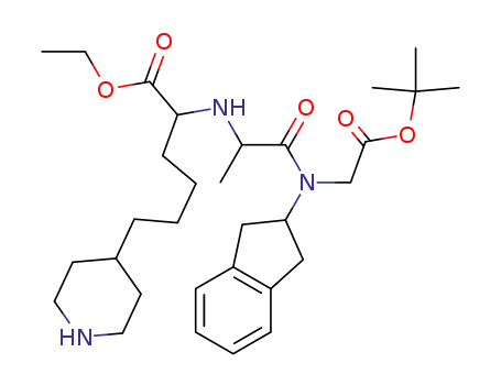 N-[N-[(S)-5-(4-piperidyl)-1-ethoxycarbonylpentyl]-L-alanyl]-N-(indan-2-yl)glycine tert-butyl ester
