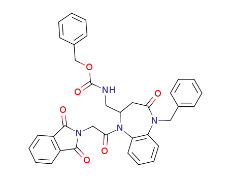 1-benzyl-4-(benzyloxy-carbonylamino methyl)-5-(phthalimidoacetyl)-1,3,4,5-tetrahydro-1,5-benzodiazepin-2(2H)-one