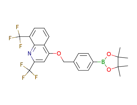 4-[4-(4,4,5,5-Tetramethyl-[1,3,2]dioxaborolan-2-yl)-benzyloxy]-2,8-bis-trifluoromethyl-quinoline