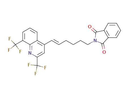 (E)-2-(6-(2,8-bis(trifluoromethyl)quinolin-4-yl)hex-5-en-1-yl)isoindoline-1,3-dione