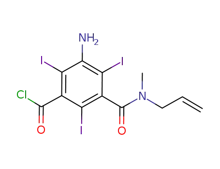 3-(allyl-methyl-carbamoyl)-5-amino-2,4,6-triiodo-benzoyl chloride