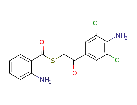 S-[2-(4-amino-3,5-dichlorophenyl)-2-oxoethyl]-2-aminobenzenecarbothioate