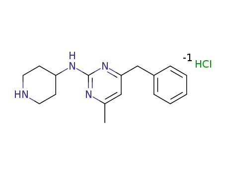(4-benzyl-6-methyl-pyrimidin-2-yl)-piperidin-4-yl-amine hydrochloride