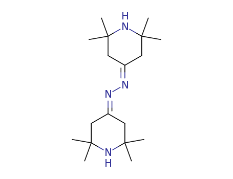 Molecular Structure of 18528-42-2 (4-Piperidinone, 2,2,6,6-tetramethyl-,
(2,2,6,6-tetramethyl-4-piperidinylidene)hydrazone)