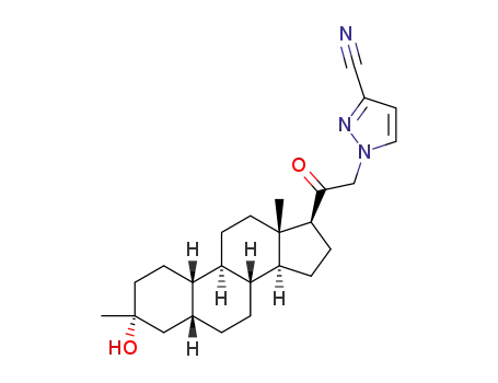 3α-hydroxy-3β-methyl-21-(3-cyano-1H-pyrazol-1'-yl)-19-nor-5β-pregnan-20-one