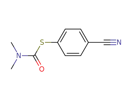 Molecular Structure of 19290-43-8 (Carbamothioic acid, dimethyl-, S-(4-cyanophenyl) ester)