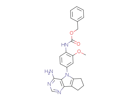 benzyl N-[4-(4-amino-7,8-dihydro-6H-cyclopenta[2,3]pyrrolo[2,4-d]pyrimidin-5-yl)-2-methoxyphenyl]carbamate