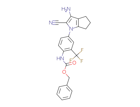 benzyl N-[4-(3-amino-2-cyano-5,6-dihydro-4H-cyclopenta[b]pyrrol-1-yl)-2-(trifluoromethyl)phenyl]carbamate