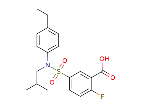 5-(N-(4-ethylphenyl)-N-isobutylsulfamoyl)-2-fluorobenzoic acid