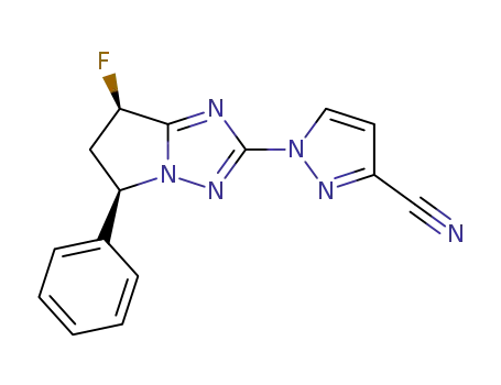 1-[7-fluoro-5-phenyl-6,7-dihydro-5H-pyrrolo[1,2-b][1,2,4]triazol-2-yl]pyrazole-3-carbonitrile