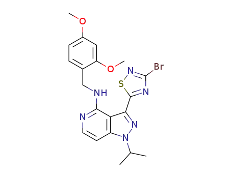 3-(3-bromo-1,2,4-thiadiazol-5-yl)-N-(2.4-dimethoxybenzyl)-1-isopropyl-1H-pyrazolo[4,3-c]pyridin-4-amine