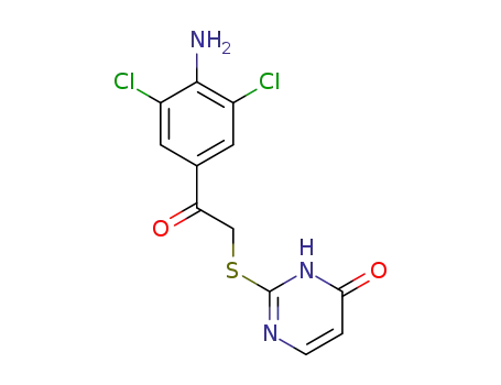 2-((2-(4-amino-3,5-dichlorophenyl)-2-oxoethyl)thio)-pyrimidin-4(3H)-one