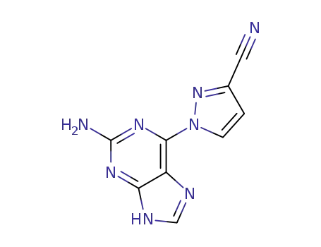 1-(2-amino-9H-purin-6-yl)-1H-pyrazole-3-carbonitrile
