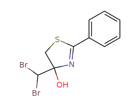 4-dibromomethyl-2-phenyl-4,5-dihydro-thiazol-4-ol