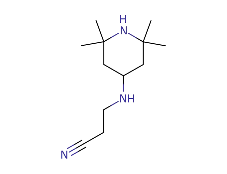 Molecular Structure of 66536-36-5 (Propanenitrile, 3-[(2,2,6,6-tetramethyl-4-piperidinyl)amino]-)