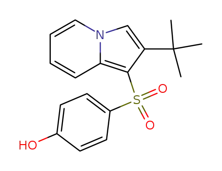 Molecular Structure of 114432-37-0 (Phenol, 4-[[2-(1,1-dimethylethyl)-1-indolizinyl]sulfonyl]-)
