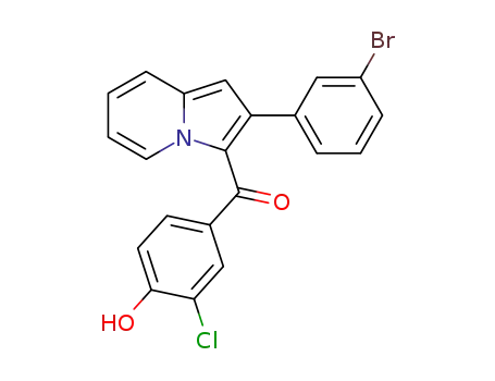 [2-(3-Bromo-phenyl)-indolizin-3-yl]-(3-chloro-4-hydroxy-phenyl)-methanone