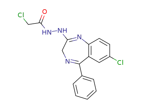 Chloro-acetic acid N'-(7-chloro-5-phenyl-3H-benzo[e][1,4]diazepin-2-yl)-hydrazide