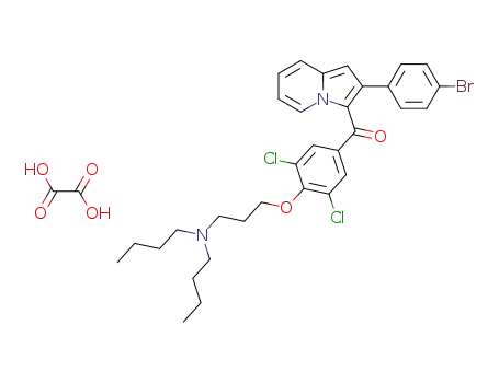 [2-(4-Bromo-phenyl)-indolizin-3-yl]-[3,5-dichloro-4-(3-dibutylamino-propoxy)-phenyl]-methanone; compound with oxalic acid