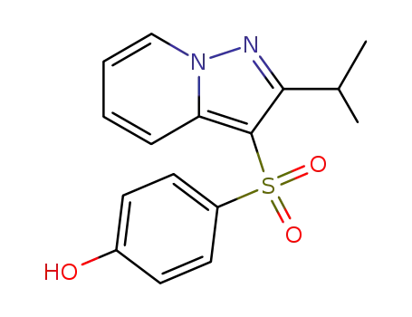 Molecular Structure of 121346-57-4 (Phenol, 4-[[2-(1-methylethyl)pyrazolo[1,5-a]pyridin-3-yl]sulfonyl]-)