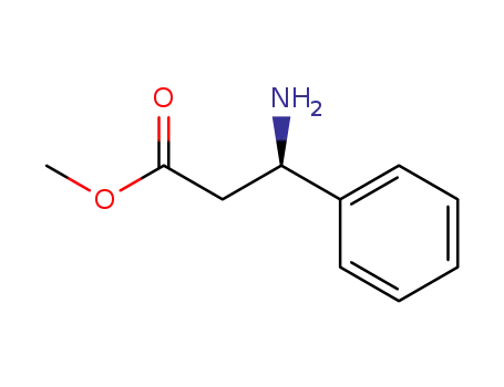 Molecular Structure of 37088-67-8 ((R)-3-Amino-3-phenyl propionic acid methylester)