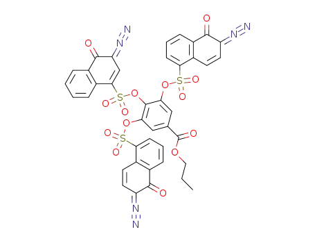 3,5-Bis-(6-diazo-5-oxo-5,6-dihydro-naphthalene-1-sulfonyloxy)-4-(3-diazo-4-oxo-3,4-dihydro-naphthalene-1-sulfonyloxy)-benzoic acid propyl ester