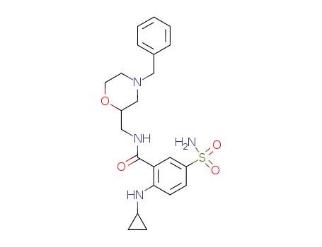 N-(4-Benzyl-morpholin-2-ylmethyl)-2-cyclopropylamino-5-sulfamoyl-benzamide