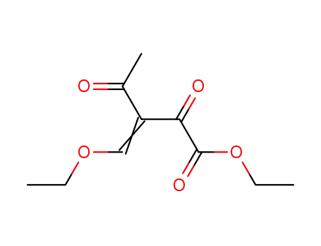 Molecular Structure of 57397-70-3 (Pentanoic acid, 3-(ethoxymethylene)-2,4-dioxo-, ethyl ester)
