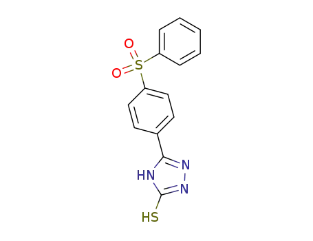 Molecular Structure of 141212-52-4 (3H-1,2,4-Triazole-3-thione, 1,2-dihydro-5-[4-(phenylsulfonyl)phenyl]-)