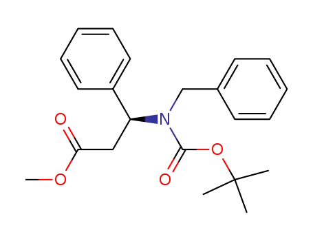 methyl (S)-3-(N-tert-butyloxycarbonyl-N-benzyl)amino-3-phenylpropionate