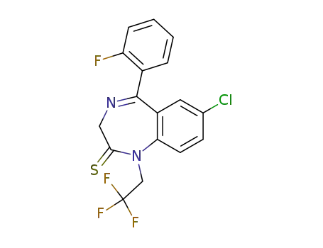 2H-1,4-Benzodiazepine-2-thione,7-chloro-5-(2-fluorophenyl)-1,3-dihydro-1-(2,2,2-trifluoroethyl)-