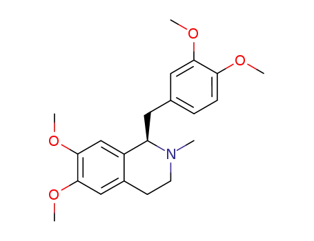 (R)-1-(3,4-dimethoxybenzyl)-6,7-dimethoxy-2-methyl-1,2,3,4-tetrahydroisoquinoline cas no. 85-63-2 98%