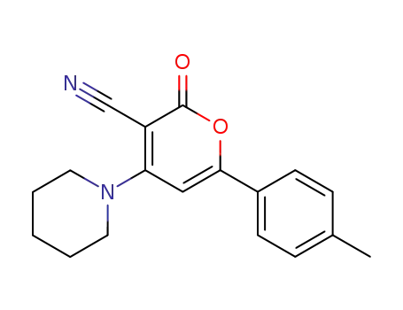 2-oxo-4-piperidin-1-yl-6-p-tolyl-2H-pyran-3-carbonitrile
