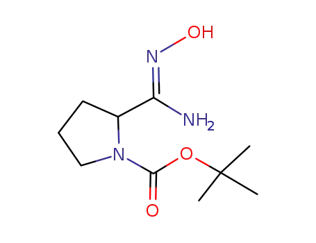 Molecular Structure of 500024-95-3 (1-Boc-2-(N-hydroxycarbamimidoyl)pyrrolidine)