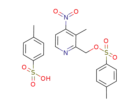 3-methyl-4-nitro-2-(4-toluenesulfonyloxymethyl)pyridine 4-toluenesulfonate