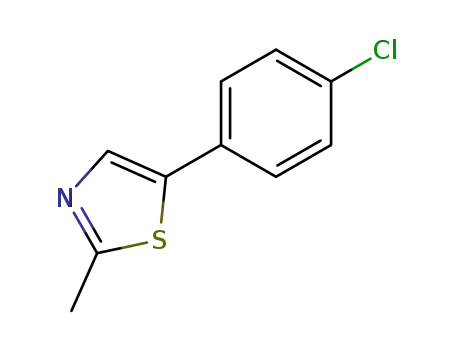 Molecular Structure of 25594-97-2 (Thiazole, 5-(4-chlorophenyl)-2-methyl-)