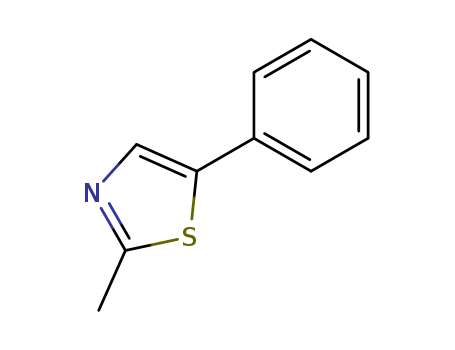 Molecular Structure of 19968-60-6 (Thiazole, 2-methyl-5-phenyl-)