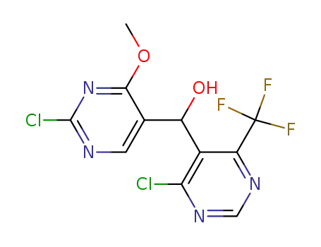 1-(4-trifluoromethyl-6-chloropyrimidin-5-yl)-1-(2-chloro-4-methoxypyrimidin-5-yl)methanol